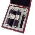 Other Flasks Binoculars Flask Set, Stainless Steel In Wood Box - 8 Oz