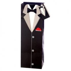 True Fabrications Black Tux Wine Gift Bag - Set Of 10