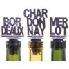 Oenophilia Varietals Stopper Set, Bord, Chard, Merlot Wine Bottle Stoppers