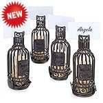 Epic Products Wine Bottle Cork Cage Table Place Card Holder Set Cork Presentation