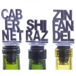 Oenophilia Varietal Stopper Set, Cab, Shiraz, Zin Wine Bottle Stoppers