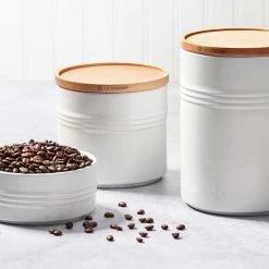 Le Creuset Wine & Kitchen Tools Le Creuset 2.5 Quart Stoneware Storage Canister W/Wood Lid