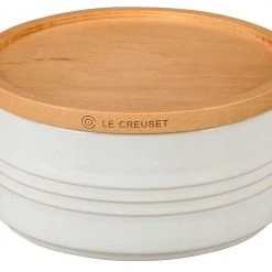 Le Creuset Wine & Kitchen Tools Le Creuset 23 Ounce Stoneware Storage Canister W/Wood Lid