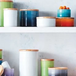 Le Creuset Wine & Kitchen Tools Le Creuset 23 Ounce Stoneware Storage Canister W/Wood Lid