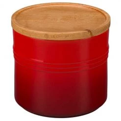 Le Creuset 1.5 Quart Stoneware Storage Canister W/Wood Lid Le Creuset Wine & Kitchen Tools 9 Le Creuset 1.5 Quart Stoneware Storage Canister W/Wood Lid Le Creuset Wine & Kitchen Tools