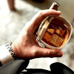 Corkcicle Cigar Glass - Double Old Fashioned Glass With Built-In Cigar Rest Other Glassware