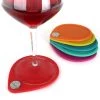 Wine Glass Accessories Metrokane Rabbit Coasters, Set Of 6 Assorted Colors