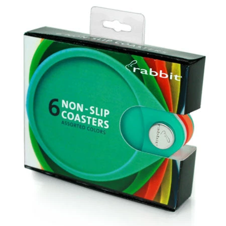 Wine Glass Accessories Metrokane Rabbit Coasters, Set Of 6 Assorted Colors 3 Wine Glass Accessories Metrokane Rabbit Coasters, Set Of 6 Assorted Colors