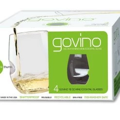 Acrylic Glassware Govino Top Rack Series Shatterproof Cocktail Glasses, Dishwasher Safe, Set Of 4