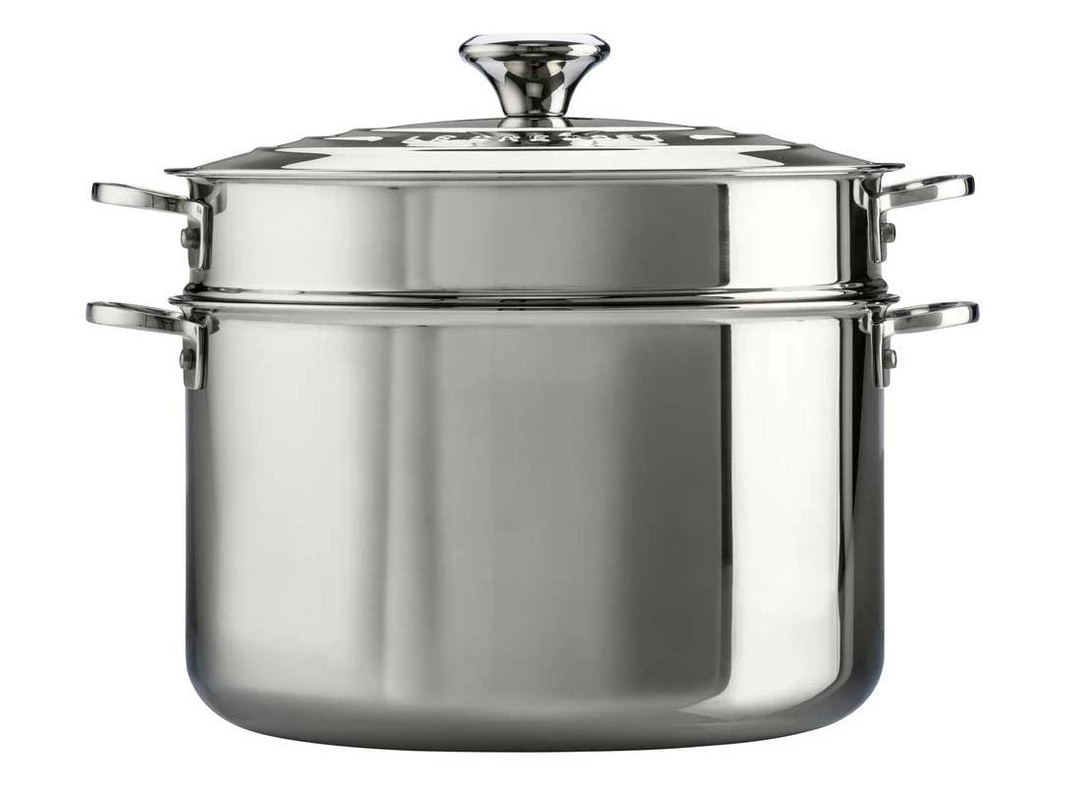 Le Creuset Stockpots & Tea Kettles Le Creuset 9 Quart Stainless Steel Stockpot W/Colander Insert 1 Le Creuset Stockpots & Tea Kettles Le Creuset 9 Quart Stainless Steel Stockpot W/Colander Insert