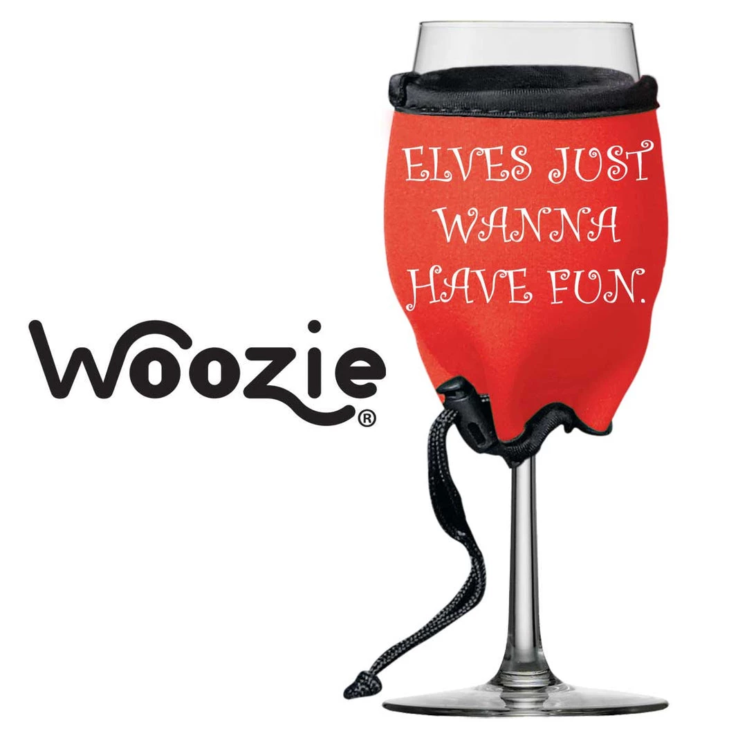Wine Woozie Wine Glass Accessories Woozie Holiday, Elves Just Want To Have Fun 1 Wine Woozie Wine Glass Accessories Woozie Holiday, Elves Just Want To Have Fun