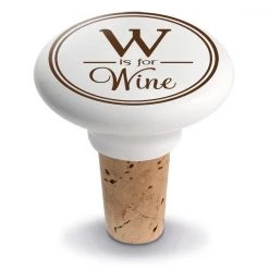 Epic Products Wine Bottle Stoppers W Is For Wine Ceramic Bottle Stopper