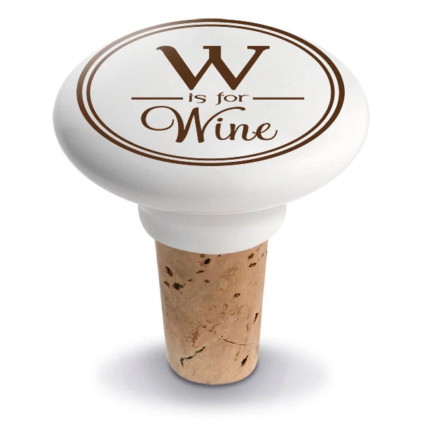 Epic Products Wine Bottle Stoppers W Is For Wine Ceramic Bottle Stopper 1 Epic Products Wine Bottle Stoppers W Is For Wine Ceramic Bottle Stopper