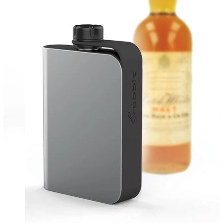 Metrokane Rabbit Tethered Hip Flask, 6 Oz. Flasks 1 Metrokane Rabbit Tethered Hip Flask, 6 Oz. Flasks