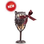 Epic Products Wine Glass Cork Cage Bottle Ornament Cork Presentation