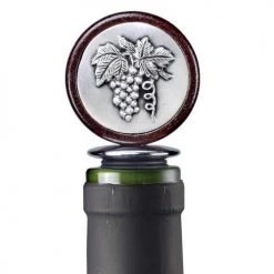 Other Pewter Grapes Medallion Wine Bottle Stoppers
