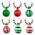 Epic Products Happy Holidays Ornament Wine Glass Charms Wine Glass Accessories