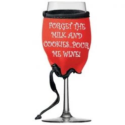 Wine Woozie Woozie Holiday, Forget The Milk And Cookies...Pour The Wine Wine Glass Accessories