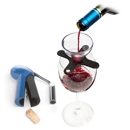 Lever Model Corkscrews Metrokane Houdini 5-Piece Gift Set - Metallic Blue 4 Lever Model Corkscrews Metrokane Houdini 5-Piece Gift Set - Metallic Blue