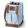 True Fabrications Nantucket Cloudless Sky 4 Bottle Wine Tote