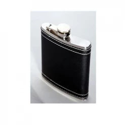 Oenophilia Wine Leather Flask W/ Stitching - 6 Oz