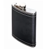 Oenophilia Wine Leather Flask W/ Stitching - 6 Oz