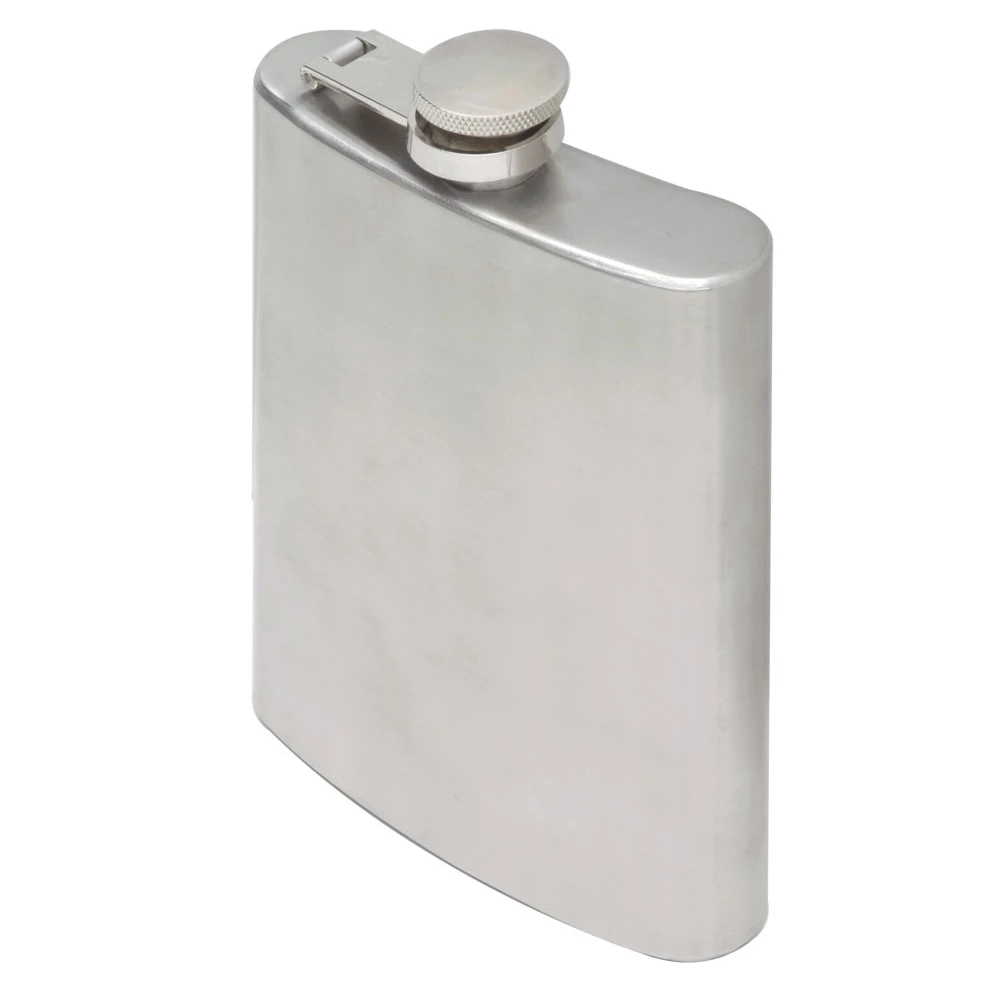 Oenophilia Brushed Stainless Steel Flask - 6 Oz Flasks 1 Oenophilia Brushed Stainless Steel Flask - 6 Oz Flasks