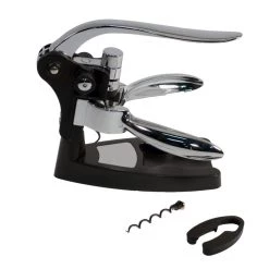 Lever Model Corkscrews Pampered Grape Wizard Corkscrew - Chrome