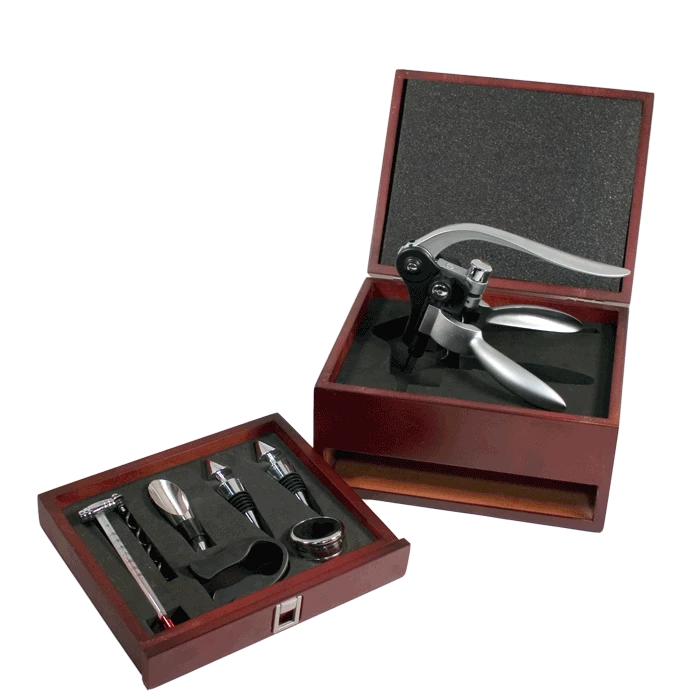 Lever Model Corkscrews Pampered Grape Wizard Satin Finish Corkscrew With Drawer Set 1 Lever Model Corkscrews Pampered Grape Wizard Satin Finish Corkscrew With Drawer Set