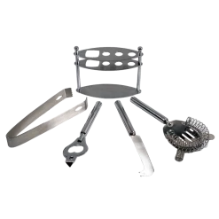 Pampered Grape 4pcs Stainless Steel Bar Set