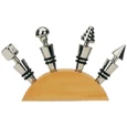 Pampered Grape Stainless Steel Wine Stopper Set Wine Bottle Stoppers