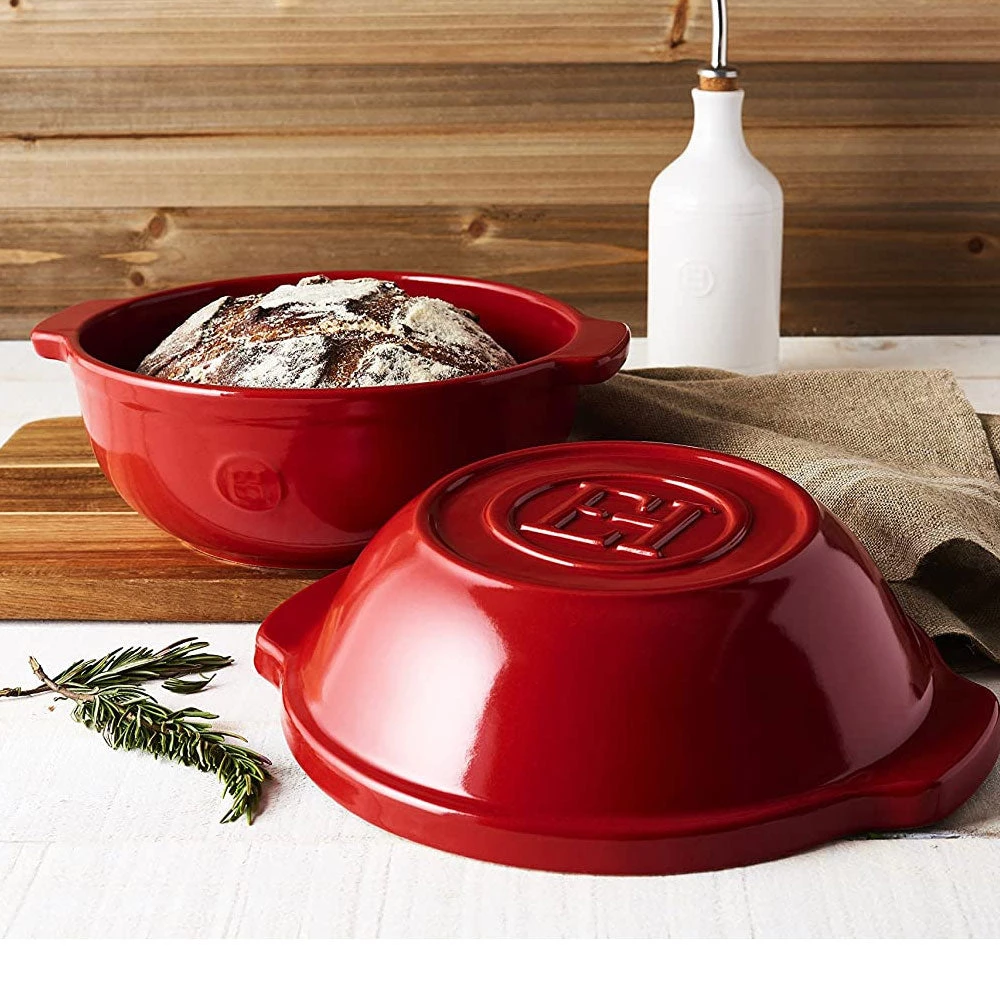 Emile Henry Bread/Potato Pot - Burgundy 4 Emile Henry Bread/Potato Pot - Burgundy
