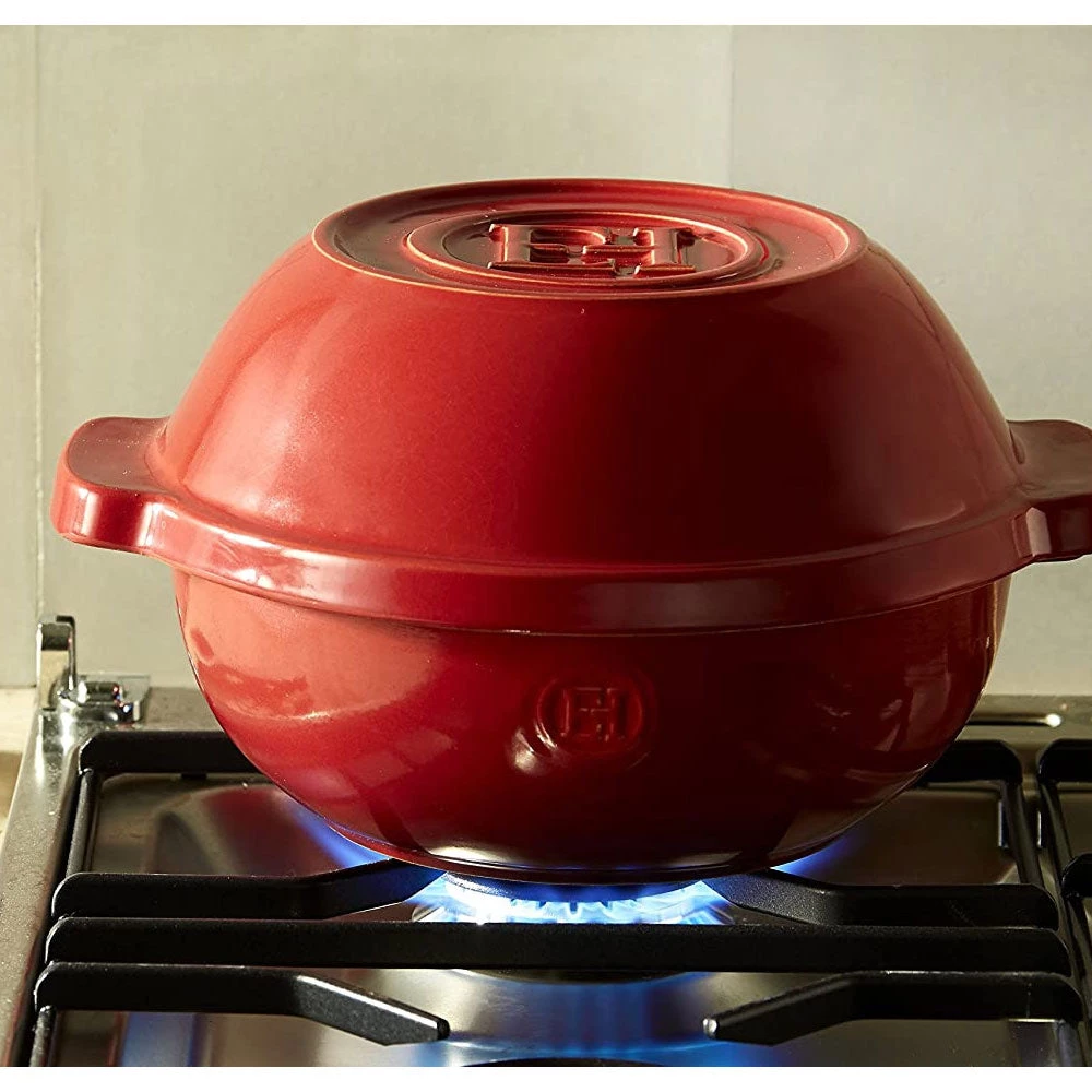 Emile Henry Bread/Potato Pot - Burgundy 3 Emile Henry Bread/Potato Pot - Burgundy