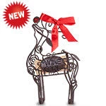 Epic Products Reindeer Cork Cage Bottle Ornament Cork Presentation