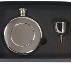 Other Flasks Round Pocket Stainless Steel Flask Set - 4.5 Oz