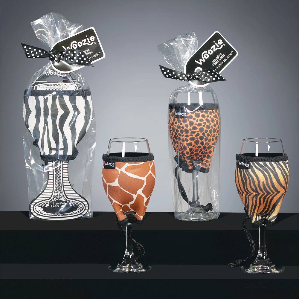 Wine Woozie Wine Glass Accessories Woozie Designer Safari Collection Party Pack 3 Wine Woozie Wine Glass Accessories Woozie Designer Safari Collection Party Pack