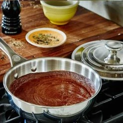 Le Creuset Saucepans Le Creuset 2 Quart Stainless Steel Saucier Pan 9 Le Creuset Saucepans Le Creuset 2 Quart Stainless Steel Saucier Pan