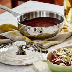 Le Creuset 3.5 Quart Stainless Steel Saucier Pan Le Creuset Saucepans 10 Le Creuset 3.5 Quart Stainless Steel Saucier Pan Le Creuset Saucepans