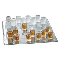Other Shot Glass Checkers With 14" Square Checkerboard