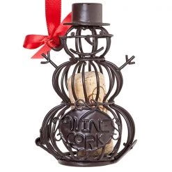 Epic Products Snowman Cork Cage Bottle Ornament Cork Presentation