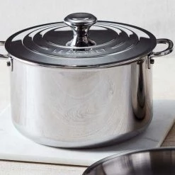 Le Creuset Stockpots & Tea Kettles Le Creuset 7 Quart Stainless Steel Stockpot