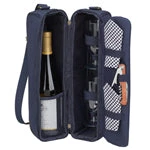 Wine Carry Bags Picnic At Ascot Sunset Deluxe Wine Carrier - Navy