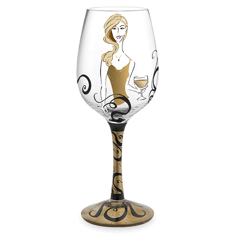 Epic Products Decorated Painted Glassware Cougars Prefer Hand-Decorated Wine Glass 1 Epic Products Decorated Painted Glassware Cougars Prefer Hand-Decorated Wine Glass