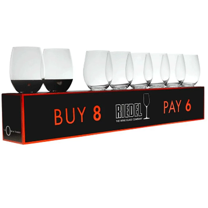Riedel "O" Series Glasses Riedel "O" 6+2 Cabernet / Merlot Tumbler Set 1 Riedel "O" Series Glasses Riedel "O" 6+2 Cabernet / Merlot Tumbler Set