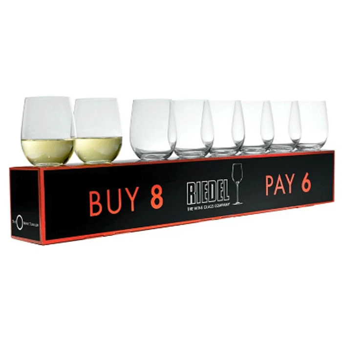 Riedel "O" 6+2 Viognier Chardonnay Tumbler Set Riedel "O" Series Glasses 1 Riedel "O" 6+2 Viognier Chardonnay Tumbler Set Riedel "O" Series Glasses