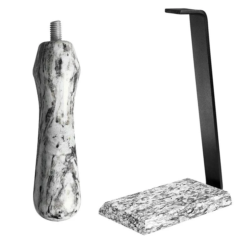 Other Stationary Corkscrews Granite Table Stand & Handle Set - White Wave 1 Other Stationary Corkscrews Granite Table Stand & Handle Set - White Wave