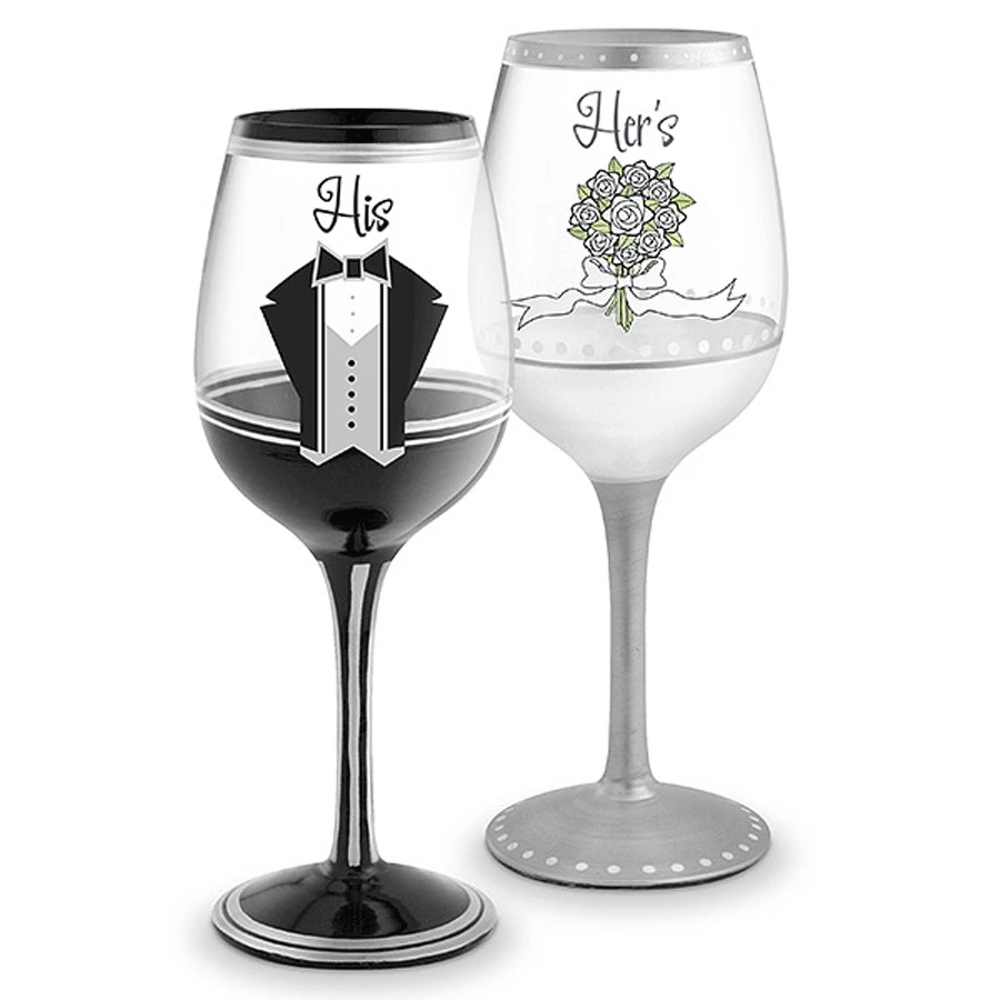 Epic Products Decorated Painted Glassware His Hand-Decorated Wine Glass 5 Epic Products Decorated Painted Glassware His Hand-Decorated Wine Glass