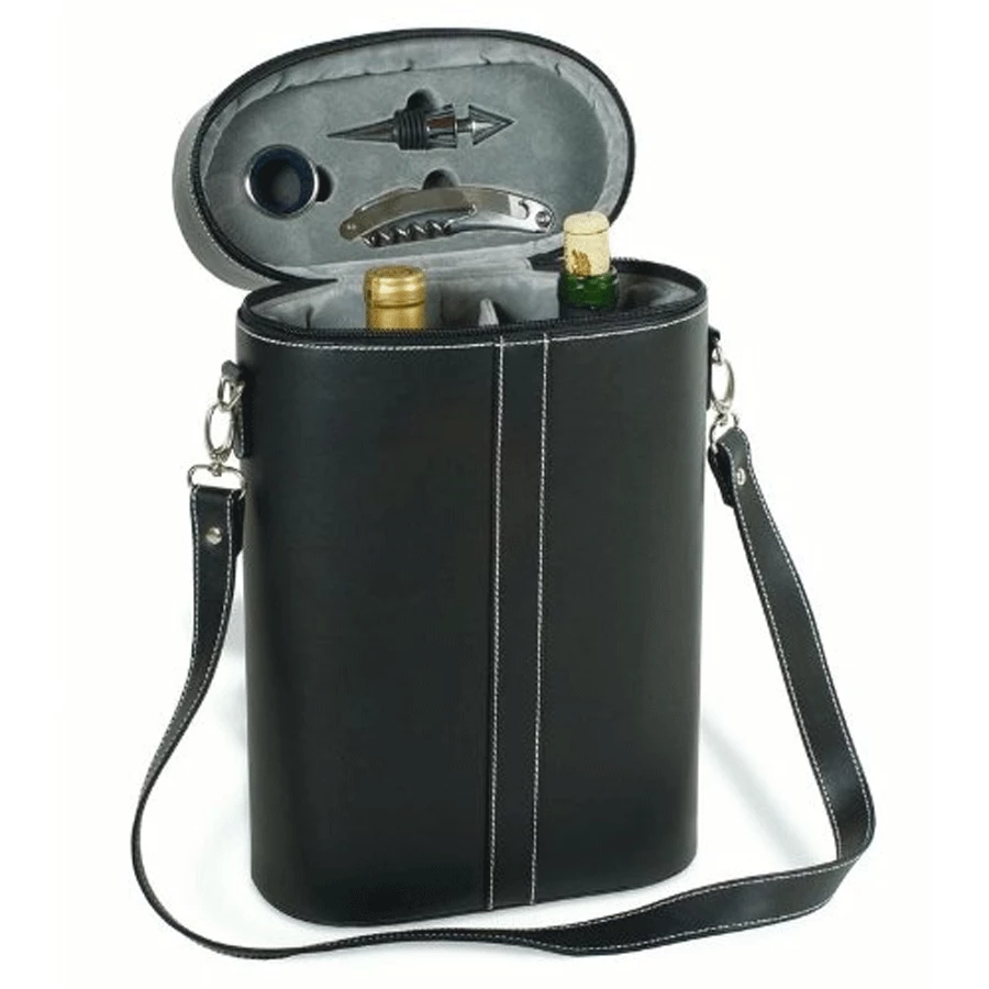 Wine Carry Bags Pampered Grape Two-Bottle Wine Travel Case 1 Wine Carry Bags Pampered Grape Two-Bottle Wine Travel Case