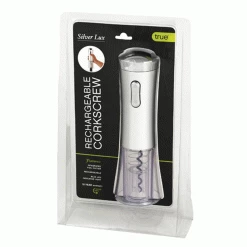 True Fabrications Silver Lux Rechargable Corkscrew Electric Corkscrews