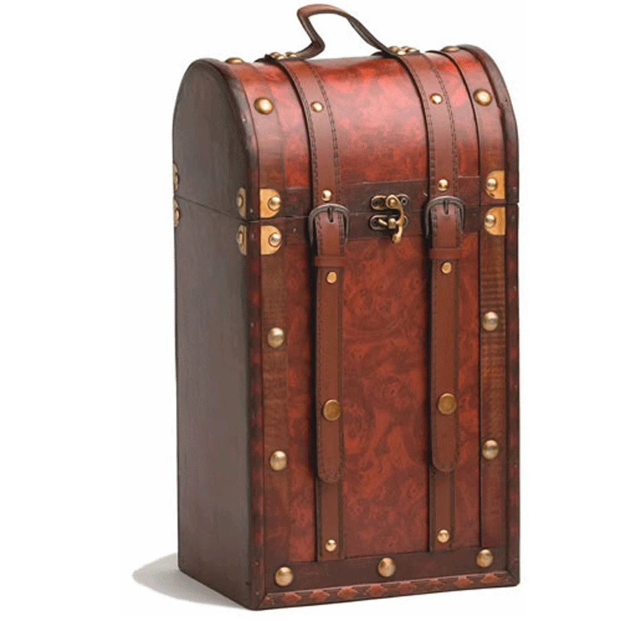 True Fabrications 2-Bottle Treasure Island Antique Box Wine Carry Bags 1 True Fabrications 2-Bottle Treasure Island Antique Box Wine Carry Bags